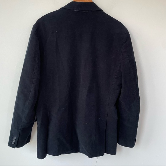 GAP Oversized Velvet Black Blazer Jacket Two Button L Large - Picture 5 of 9